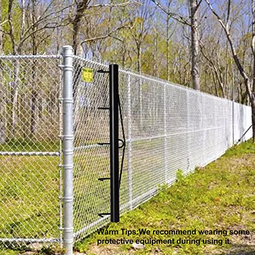Chain Link Fabric Fence Stretcher,5-Thicken Hook Bar,31.5 Inch Woven Wire Stretcher,Fence Stretcher Tool,Steel,Black