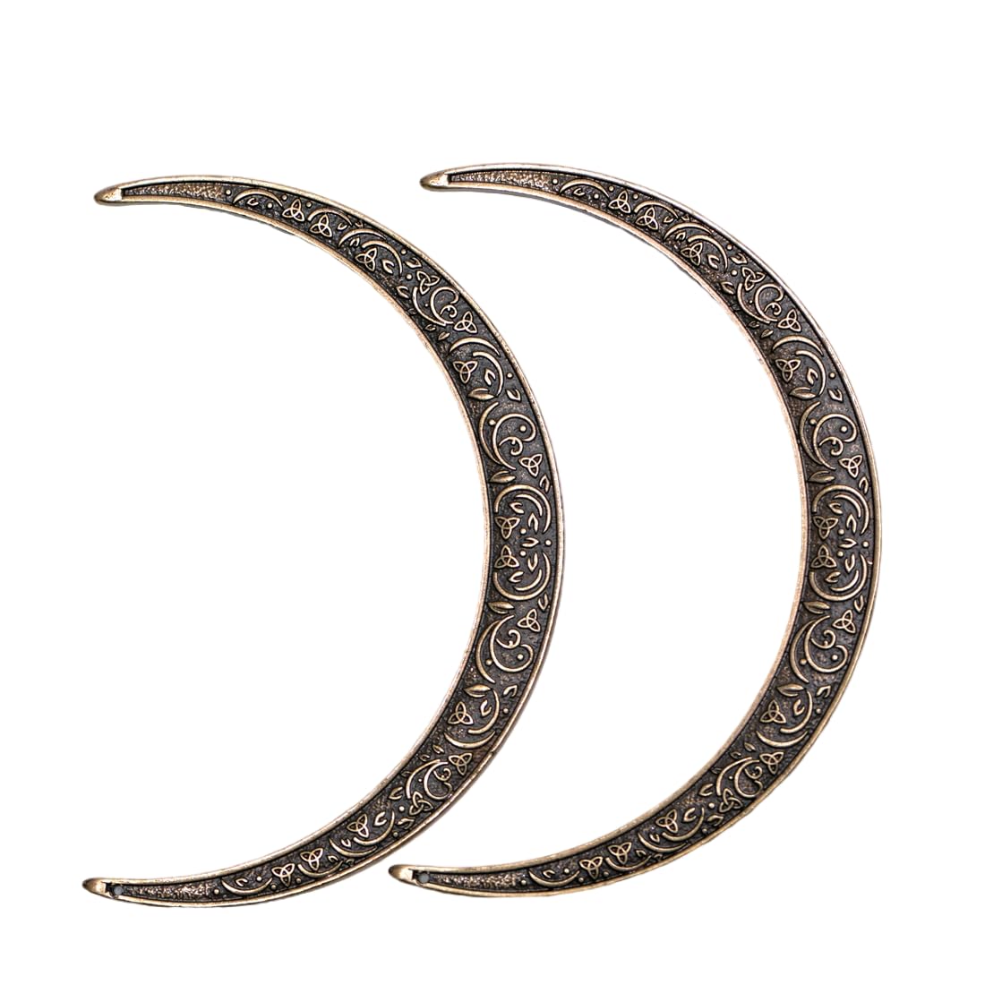 LANGHONG 2PCS Moon Crescent Hairpin For Women Retro Moon Hair Stick Forks Knot Hair Styling Pins (ZBAB)