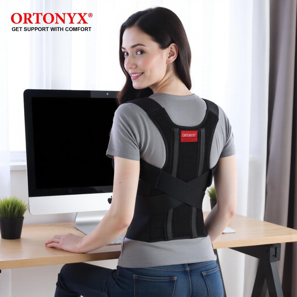 ORTONYX Comfort Posture Corrector for Men and Women Clavicle and Shoulder Support Back Brace, Fully Adjustable / 656A-X-Large