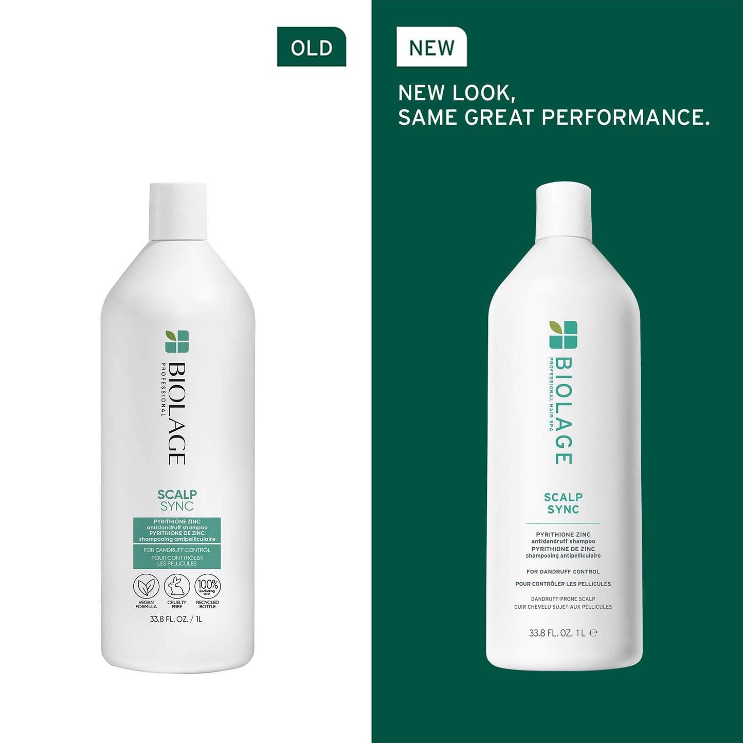 Biolage Scalp Sync Anti-Dandruff Shampoo - Controls Dandruff & Deeply Cleanses, With Zinc Pyrithione, Vegan & Cruelty-Free, 16.9 Fl Oz, Packaging may vary