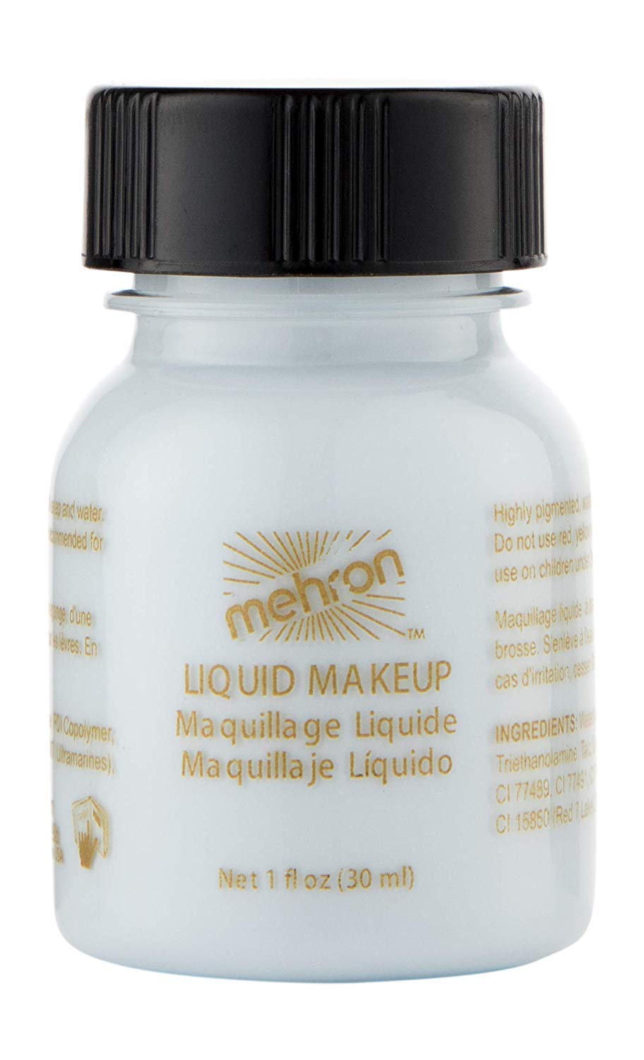 Mehron Makeup Liquid Makeup | Face Paint and Body Paint Perfect for Halloween, Cosplay I Air Brush Compatible (1 oz) (MOONLIGHT WHITE)