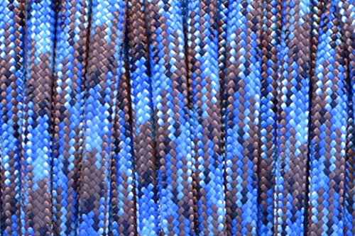 BORED? PARACORD! 550 lb Paracord – Ideal for Crafting, DIY Projects, Camping, Military & Active Outdoors – 300+ Colors – Tactical Parachute Cord Type III – Strong - Abyss 50 Feet