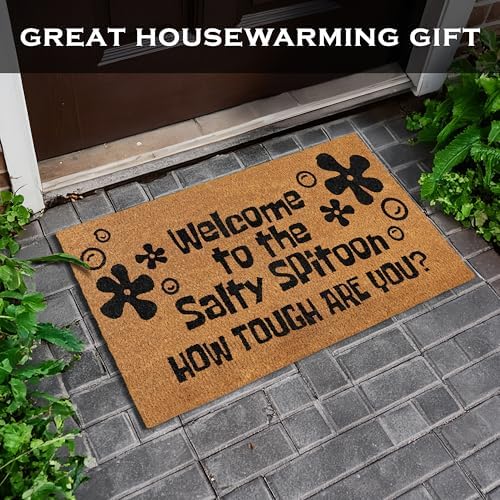 MAINEVENT Welcome to The Salty Spittoon Door Mat 30x17 Inch, Salty Spittoon Doormat, Welcome Mat, Funny Nerd Gift Geek Decor Funny Nerdy Decor