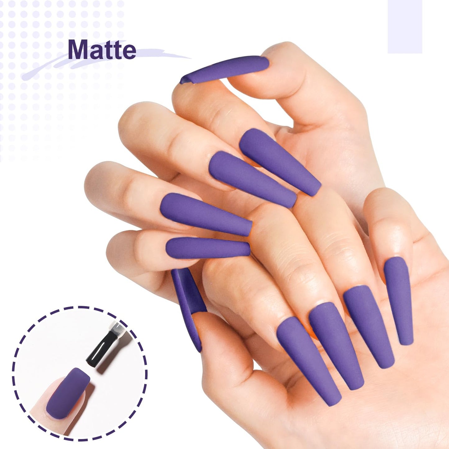 JODSONE 10ml Purple Gel Nail Polish Dark Purple Gel Polish Lavender Purple High Gloss Soak Off U V Nail Manicure Salon DIY at Home