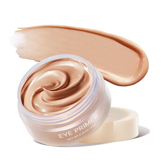 imakeupnow Eyeshadow Primer Base Long-Lasting Cream Eye Makeup Primer Matte, Waterproof Eye Base for Vibrant, Eyeshadow Concealer For All Skin Type, 0.35oz/count, Tan with Medium Coverage