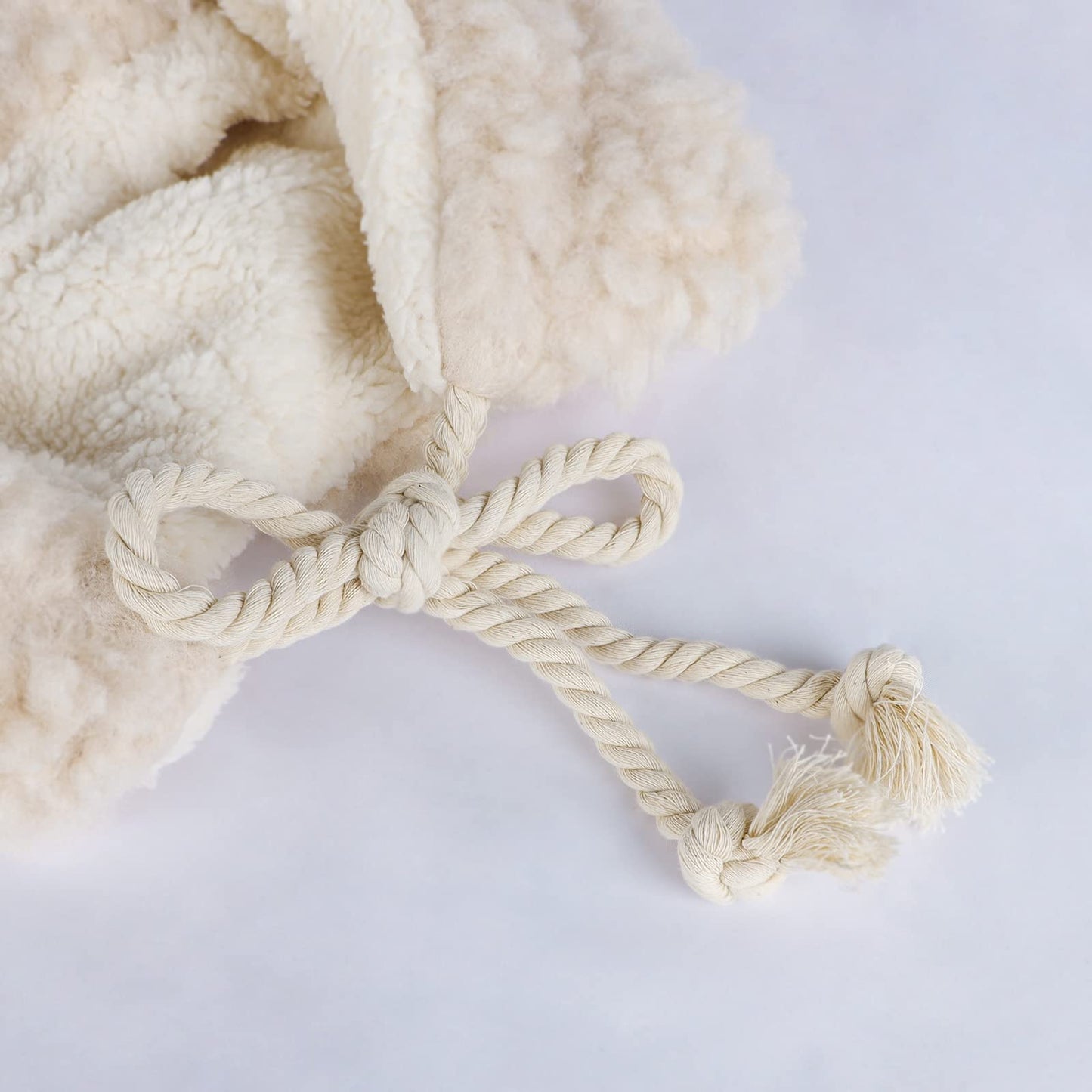 Cute Plush Faux Fur Animal Critter Hat Cap with Ear Flaps Fuzzy Bear Hat Soft Warm Winter Hat Beanie for Adults Women Girls Beige