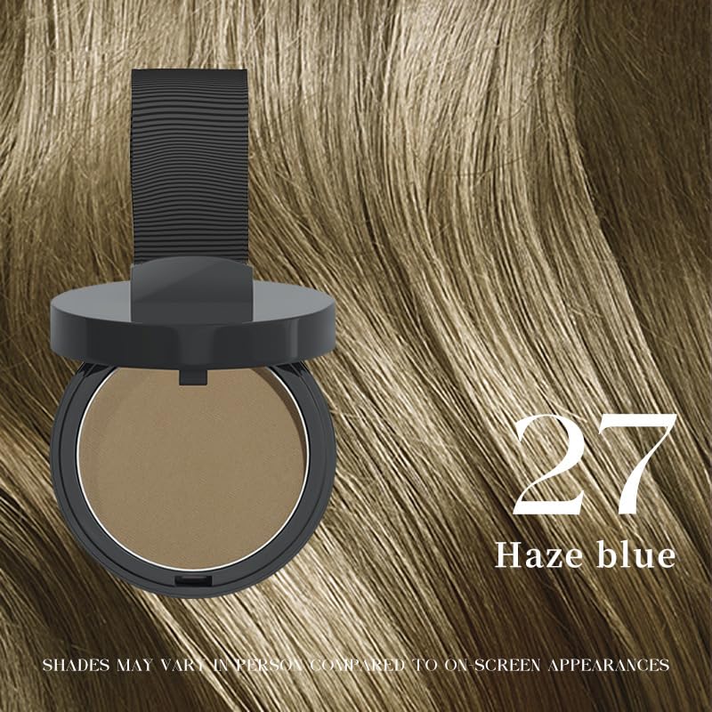 Maycheer Hairline Powder for Women - Hair Rich Shading Powder, 30 Colors Magic Root Cover Up (Haze Blue 27)