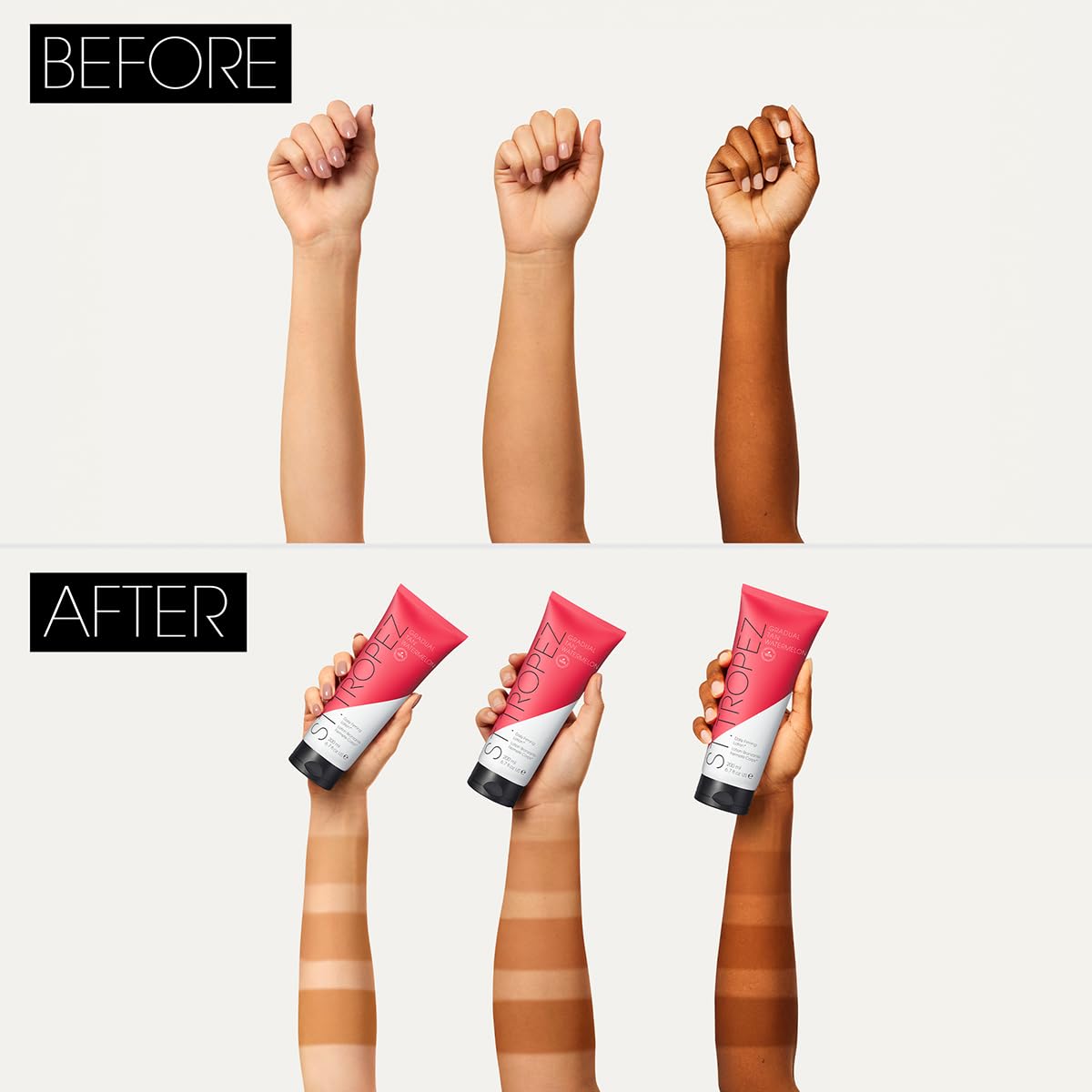 St.Tropez Gradual Tan Watermelon, Daily Firming Lotion, Hydrating Self Tan Moisturizer, 5 Skincare Benefits, Vegan, Natural & Cruelty Free, 6.7 Fl Oz