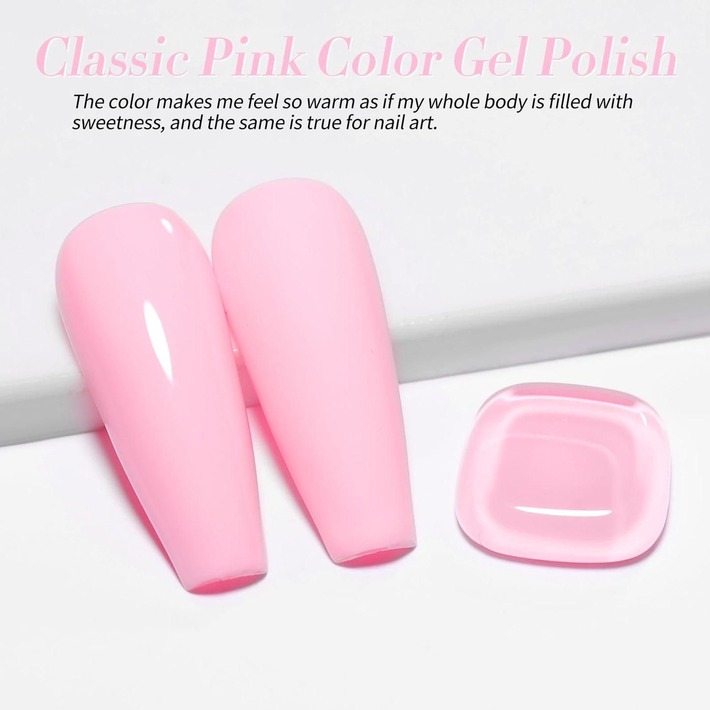 Born Pretty Pink Gel Nail Polish Valentine's Day Gift Pink Heart Color Gel Polish Nail Art Design Manicure Salon DIY Home 15ml