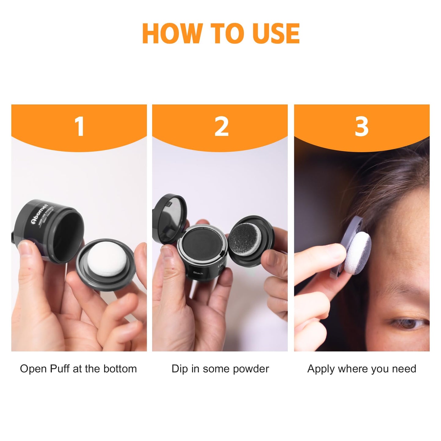 Root Touch Up Instantly Gray Coverage Powder, Conceal Hair Loss and Thinning Hair For Women and Men, Hair Fibers (Brown)