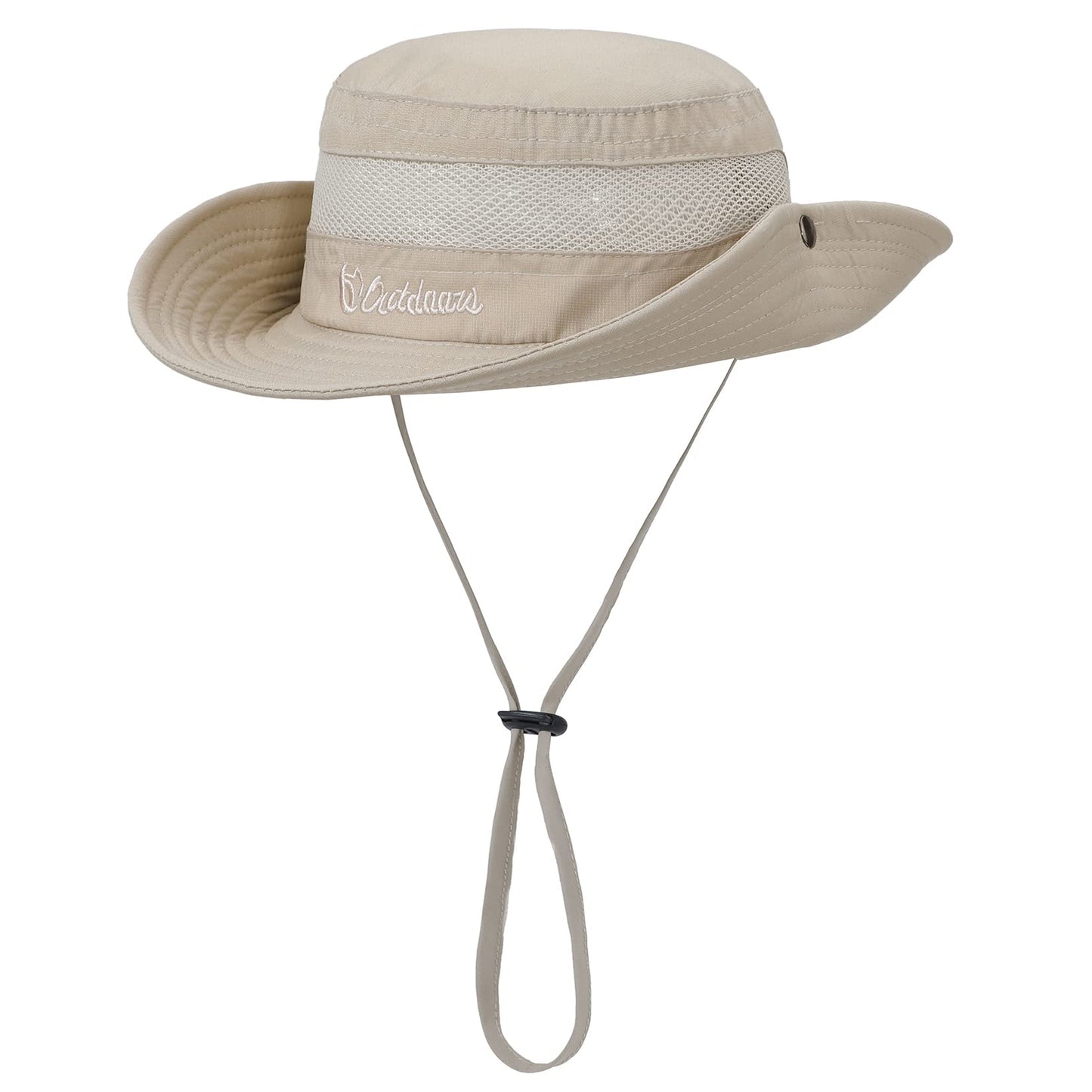 Century Star Outdoor Kids Sun Hat Boys Sun Hat Girls Beach Hat UPF 50+ Kids Bucket Hat Wide Brim Kids Fishing Safari Hat Beige 5-13T
