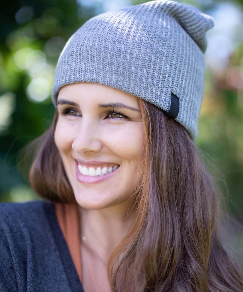 Revony Long Ribbed Beanie - Soft, Warm & Cozy - Perfect Winter Beanie for Men & Women Navy