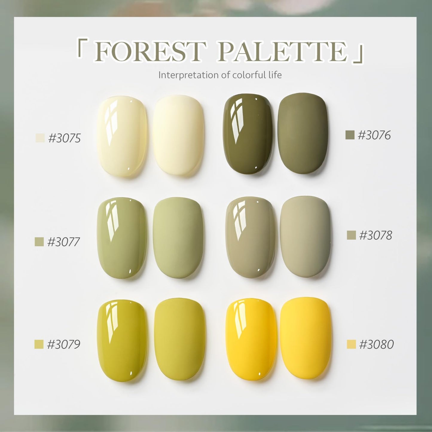 GAOY Green Gel Nail Polish Set for Spring Summer, UV Light Cure Gel Polish Manicure and Nail Art DIY at Home or Salon