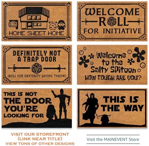 MAINEVENT Welcome to The Salty Spittoon Door Mat 30x17 Inch, Salty Spittoon Doormat, Welcome Mat, Funny Nerd Gift Geek Decor Funny Nerdy Decor