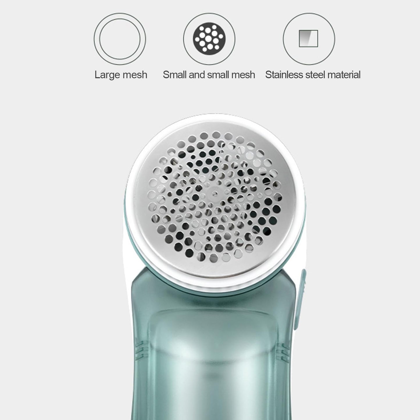 Rechargeable Fabric Shaver, Lint Remover for Clothes & Furniture, 3-Leaf Blades, Safety Lock, Pilling Remover Depiller for Fuzz, Lint, Pills, Bobbles (Green)