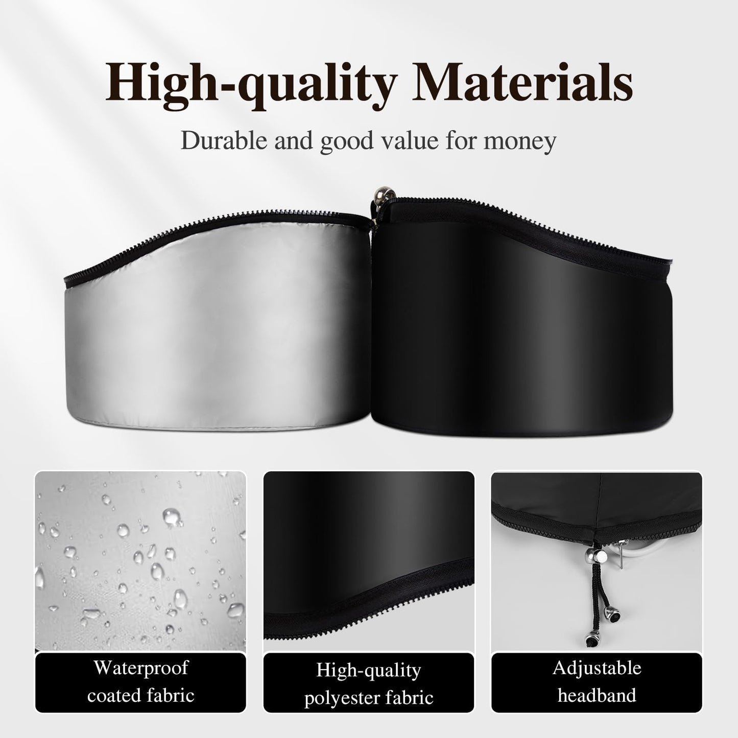 Heat Cap for Deep Conditioning: Adjustable Temperature up to 176℉ 9 Timer Settings Hair Steamer for Natural Hair Home Use Thermal Steam Cap for Black Hair Portable Heating Caps for Hair Treatment