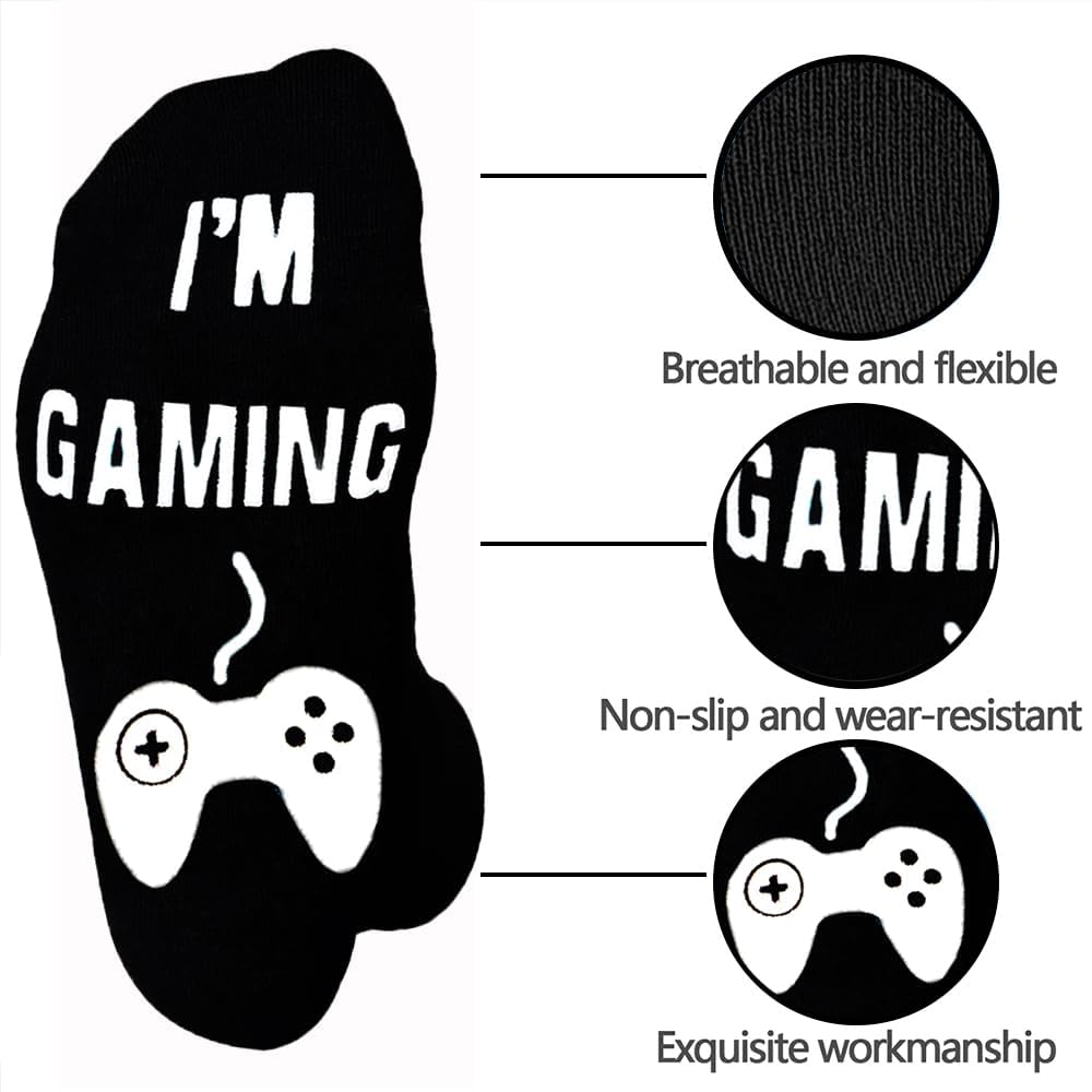 Do Not Disturb I'm Gaming Socks Gaming Beanie Winter Hat,Funny Gamer Stocking Stuffers for Teens Boys Men Kids Black