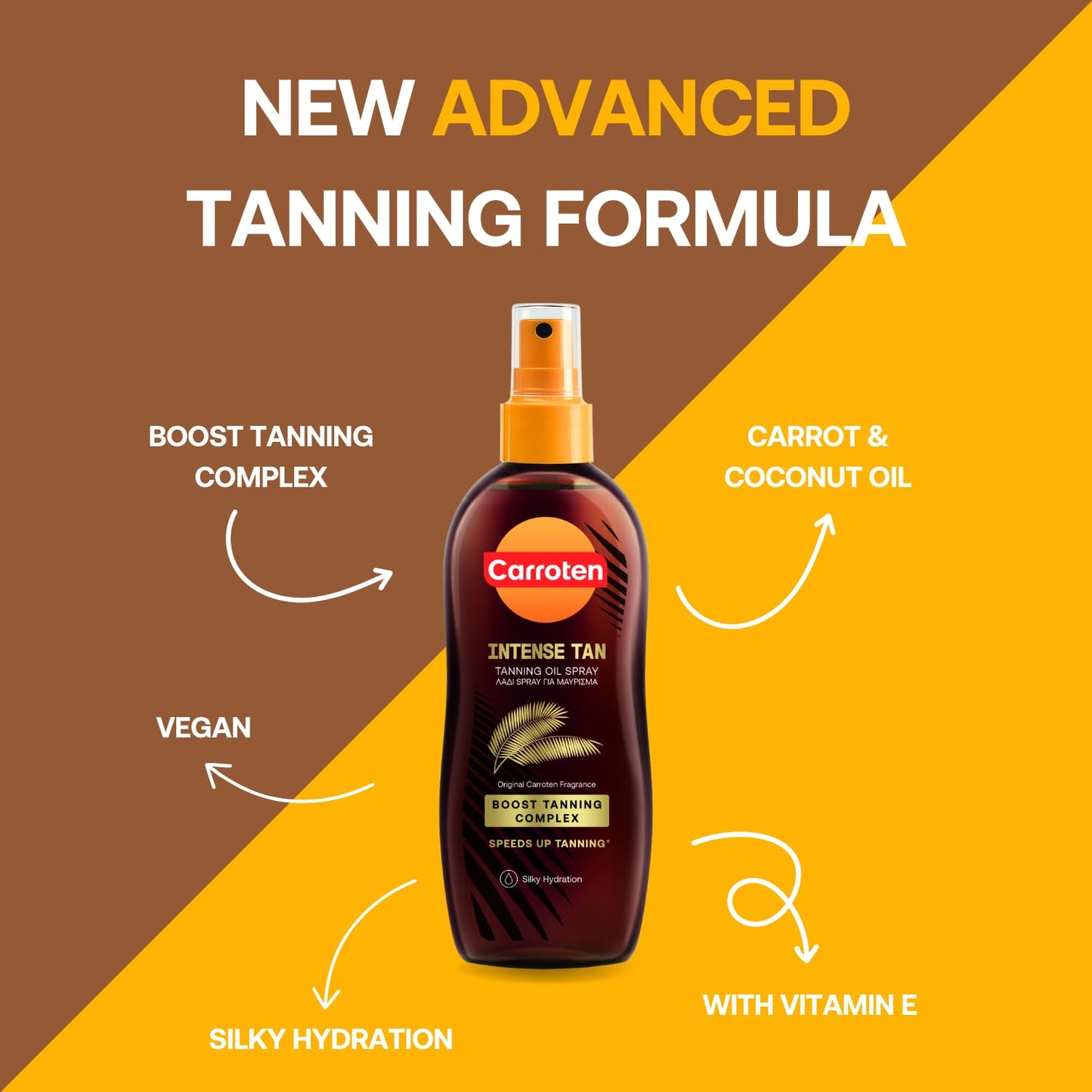 Caroten Intensive Tanning Oil Spray SPF0 5.07 fl oz / 150 ml