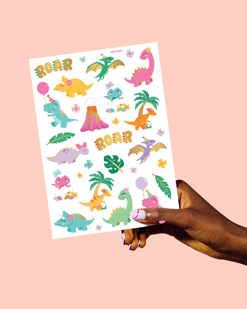 xo, Fetti Dinosaur Tattoos - 38 styles | Birthday Party Supplies, Dinosaur Party Favors, T-rex Decorations