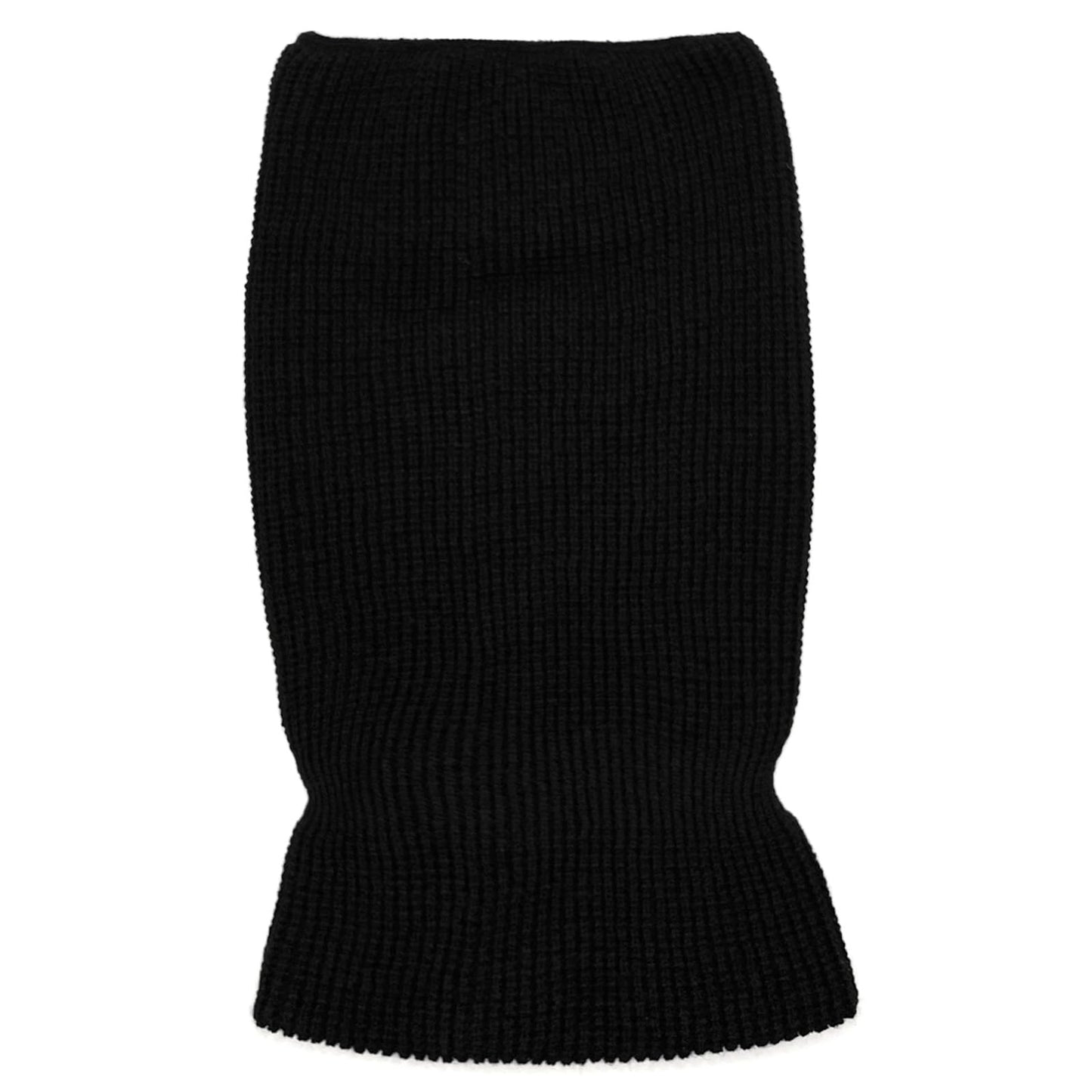 Balaclava Face Mask Winter Empty Top Ski Mask Knitted Full Face Cover for Outdoors (Black)