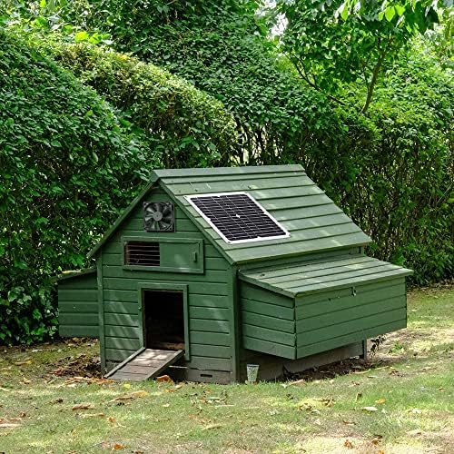 SUNYIMA Solar Panel Fan Kit, 12W Weatherproof Solar Panel with DC Fan for Small Chicken Coops, Greenhouses, Sheds,Pet Houses, Window Exhaust (Single Fan)