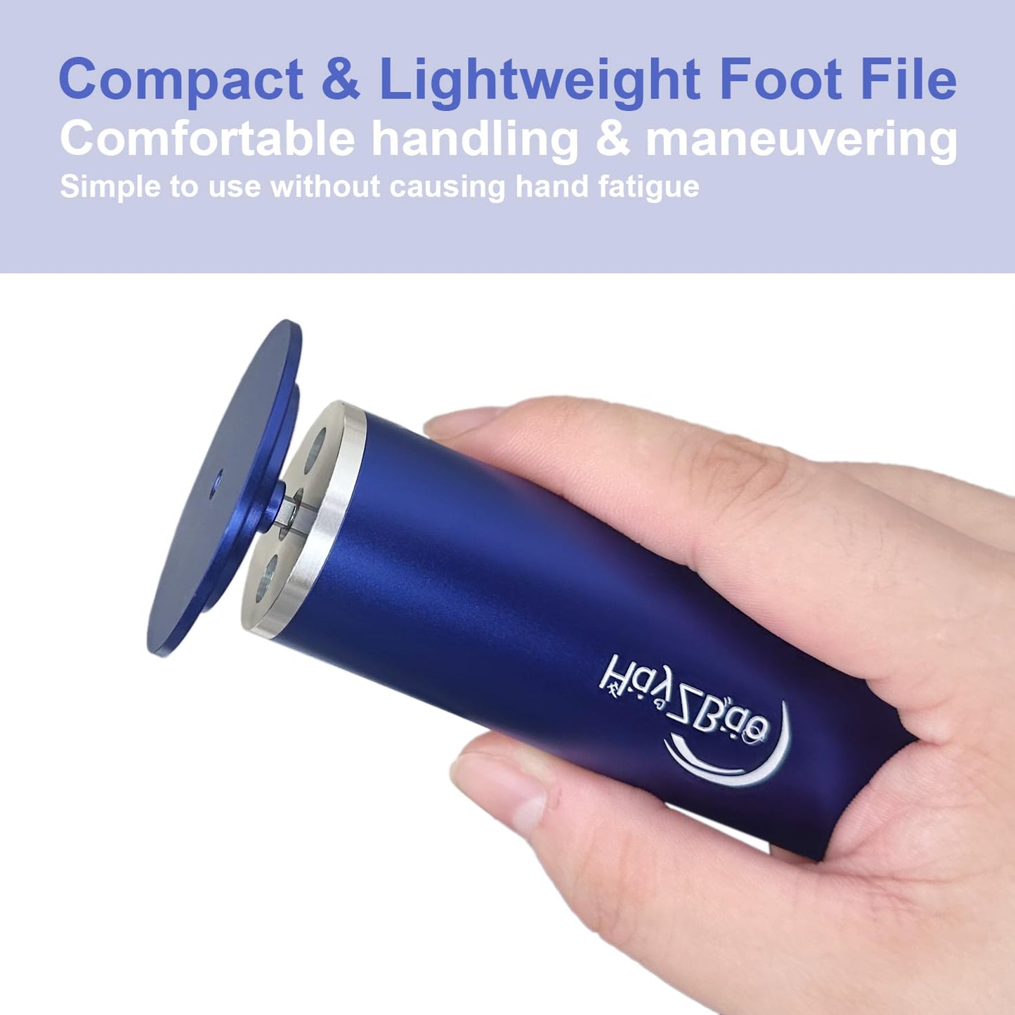 HayZBao Electric Foot File - High Torque,Callus Remover for Feet,Adjustable Speed Foot File with 60 Pcs Sandpaper Discs,Professional Pedicure Tool for Dead Skin and Calluses (Blue)