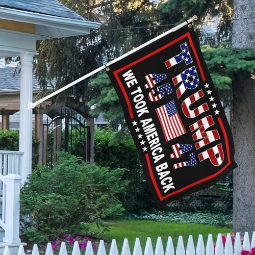3 Ply Trump 45th 47th President Flag Trump 2025 Flags 3x5 Ft Outdoor Double Sided We Took America Back Flags for Bedroom Room Yard House Decorations Banner