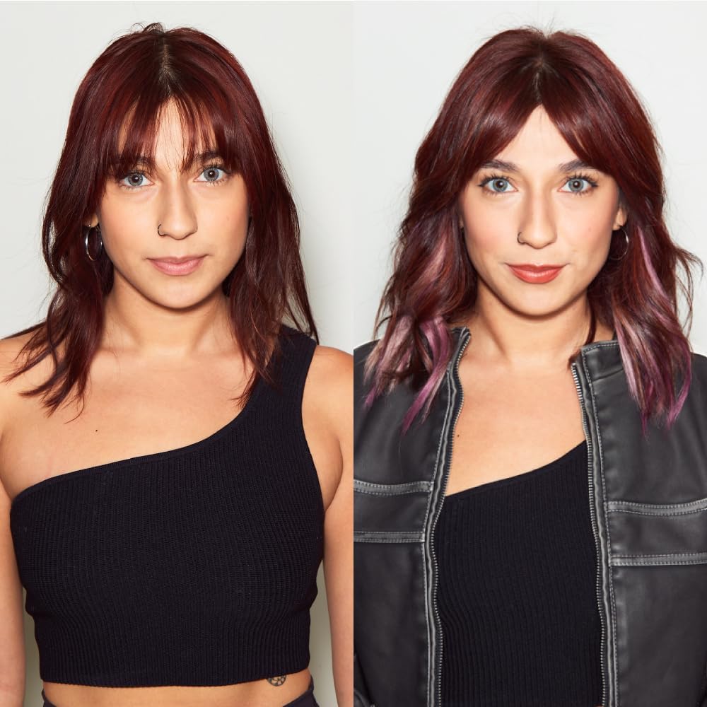 oVertone Haircare Color Depositing Conditioner - 8 oz Semi-Permanent Tint with Shea Butter & Coconut Oil - Temporary Vegan, Cruelty-Free Hair Tint/Dye - Smoky Magenta