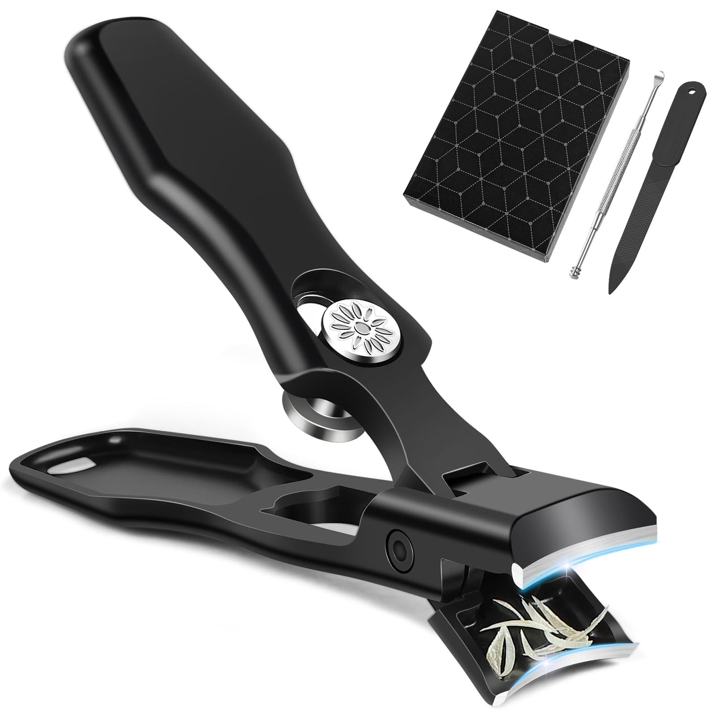 kelongn Nail Clippers for Men Toenail Clippers and Fingernail Clipper Toe Nail Clippers for Women Nail Clipper with Long Handle Wide Jaw