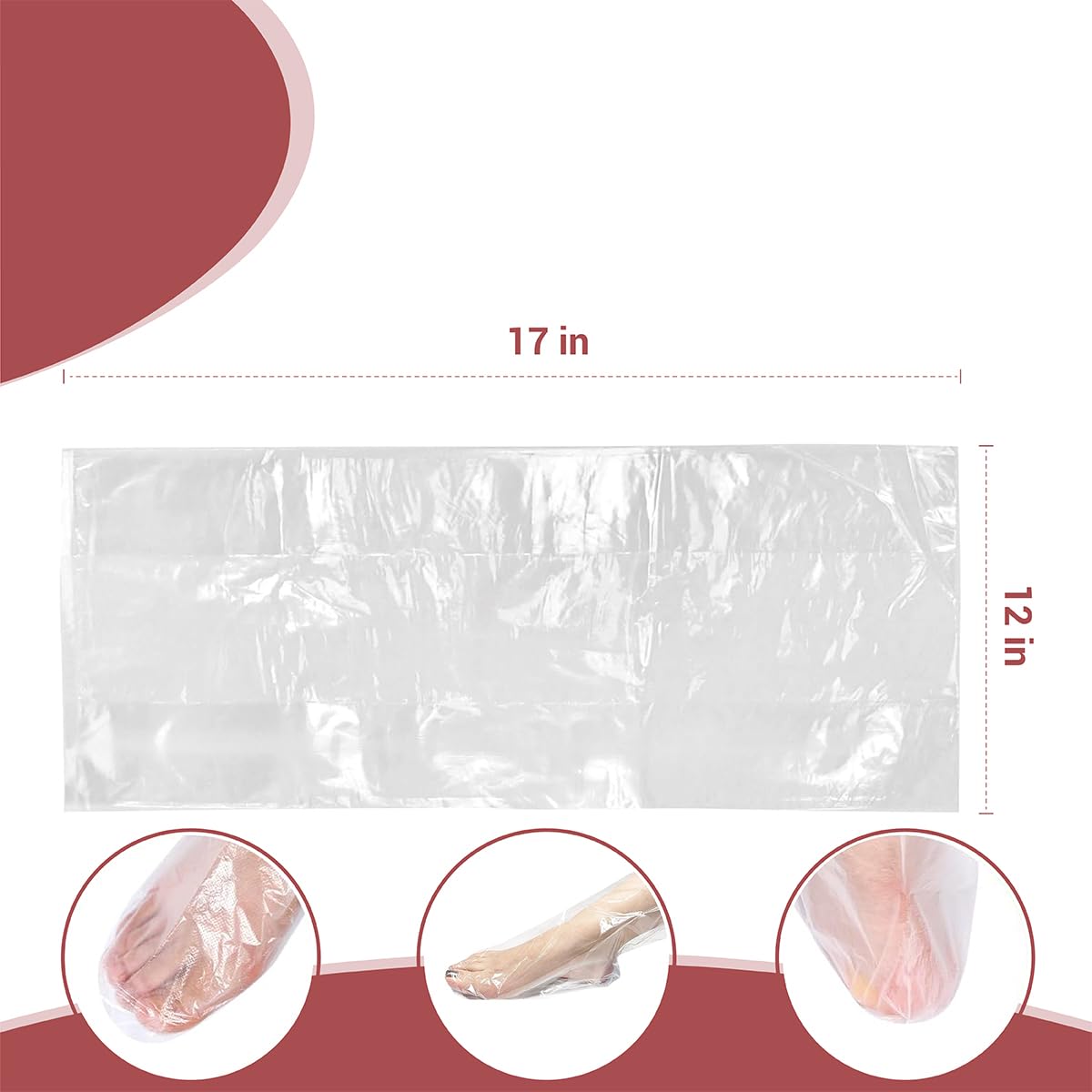 764 Count (4 Rolls) Disposable Paraffin Wax Bags for Hands and Feet - 12x17 Inch Liners for Paraffin Wax Machines, Bath Gloves, Moisturizing Therapy, Spa & Home Treatments