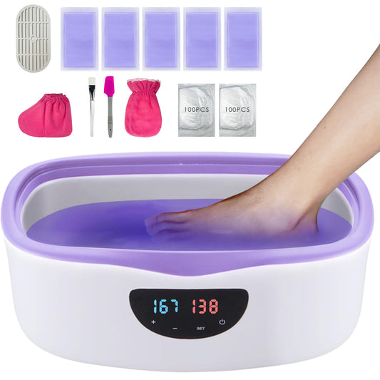 KmaxShip Paraffin Wax Machine for Hands and Feet - Hypoallergenic Hot Wax Hand Therapy Machine to Soothe and Moisturize Hands - Includes 3.85 Pounds of Wax and 200 Hand Liners - 5000ml