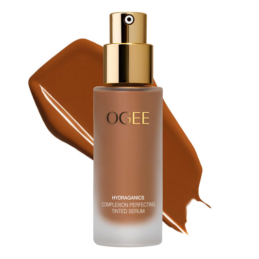Ogee Complexion Perfecting Tinted Moisturizer For Face (Chestnut 13.75W - Deep Auburn, Rich-Golden Undertones) - Lightweight Tinted Serum with Vitamin C & Jojoba Oil - Certified Organic & Made in USA