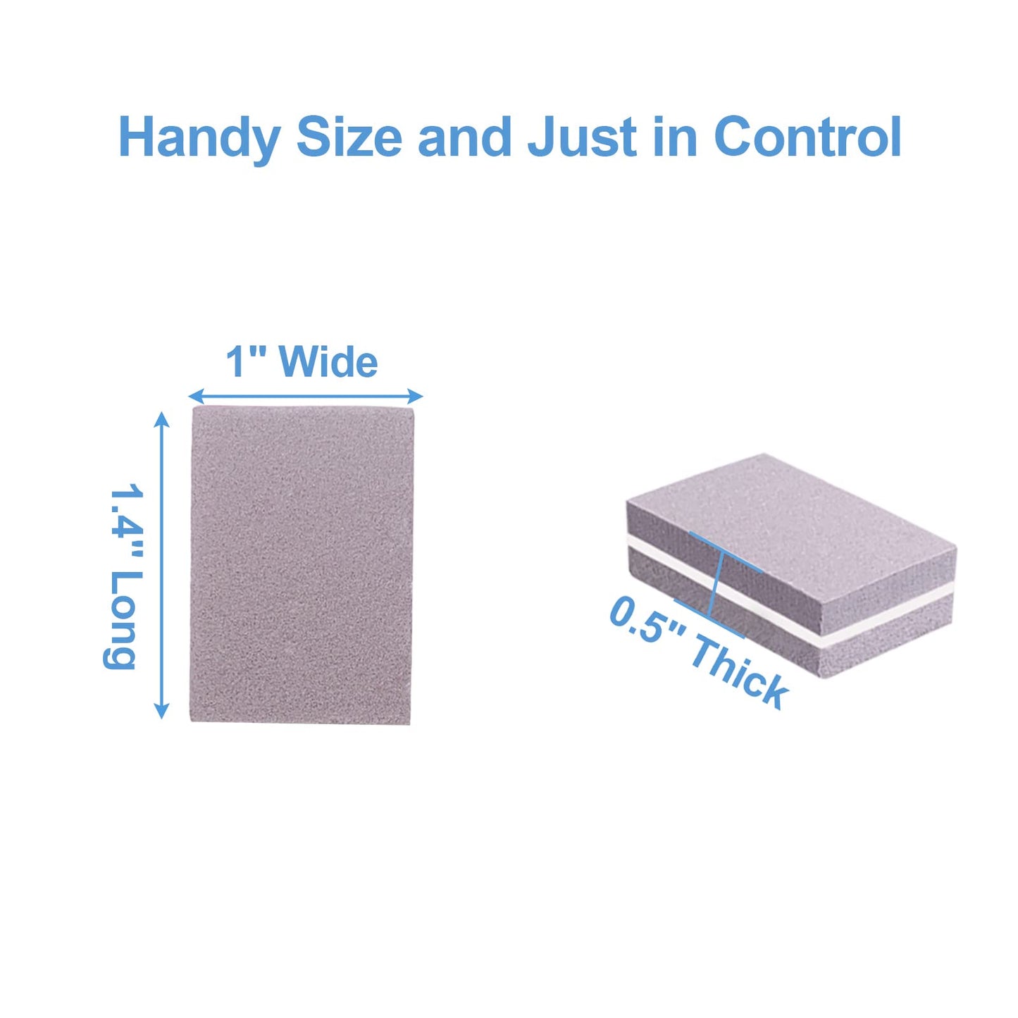 Nail Buffers (100 Pack), Mini Buffer Block Nail File for Acrylic Nails and Natural Nails, 100/180 Grit Nail Buffer Block Bulk Buffing Blocks for Nail Buff Professional Manicure File Blocks Set Gray