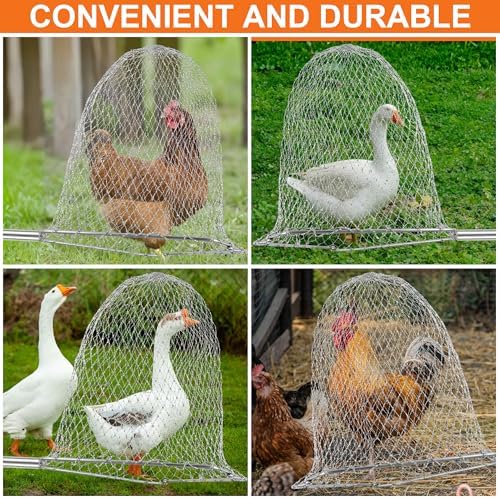 Erweicet Chicken Catcher, Chicken Leg Hook Coop Accessories 33" to 75" Inch Chicken Catcher Net for Catching Chickens Ducks Goose Birds