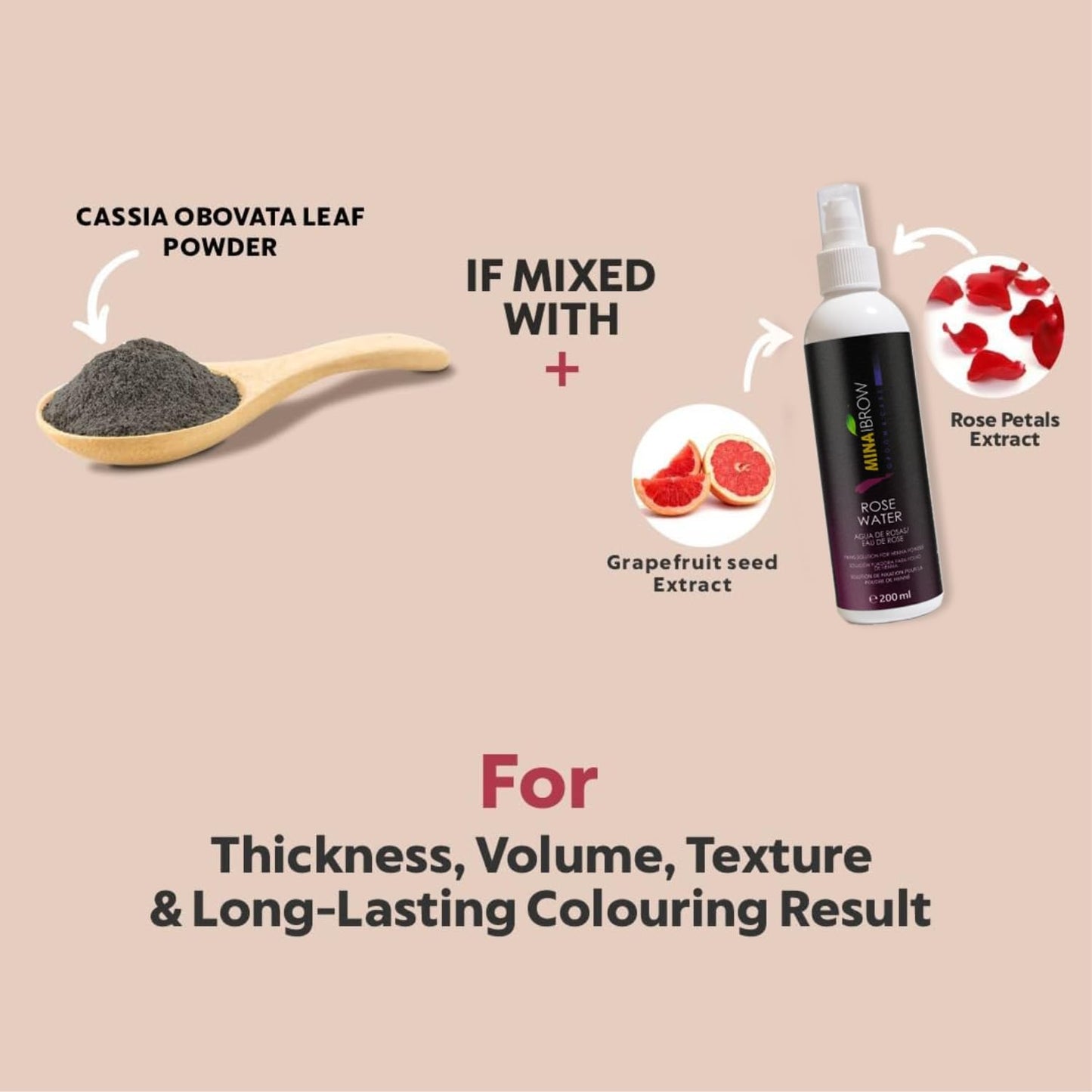 MinaiBrow Instant Hair Dye Kit Light Brown | Natural Spot Coloring Tinting Powder, Water & Smudge Proof | 100% Grey Coverage Upto 30 Applications