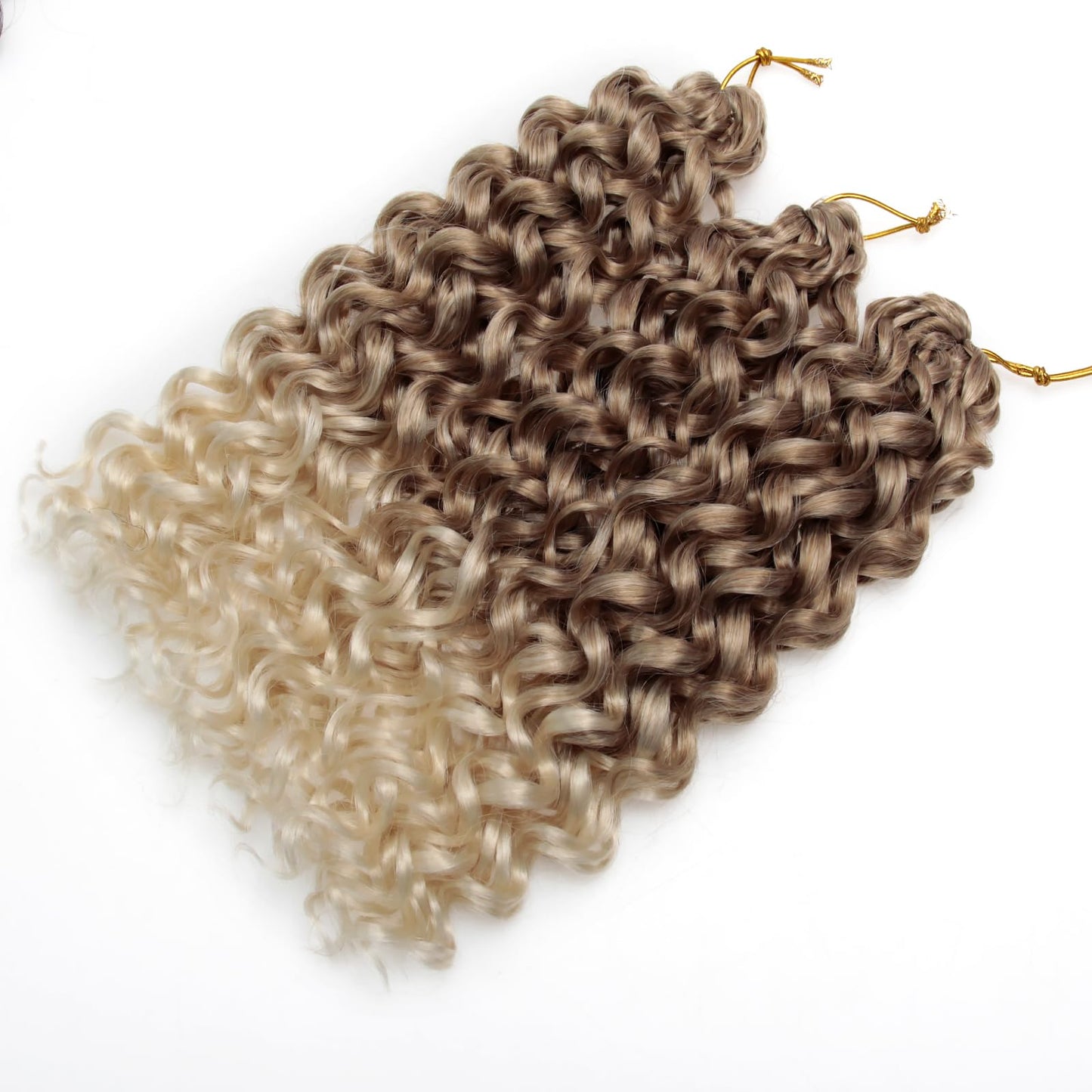 QRHSUKA Curly Crochet Hair GoGo Curl Crochet Hair for Women Ocean Wave Crochet Hair Synthetic Bohemian Crochet Braid Water Wave Crochet hair Extensions (12 inch(Pack of 6), T27/613)