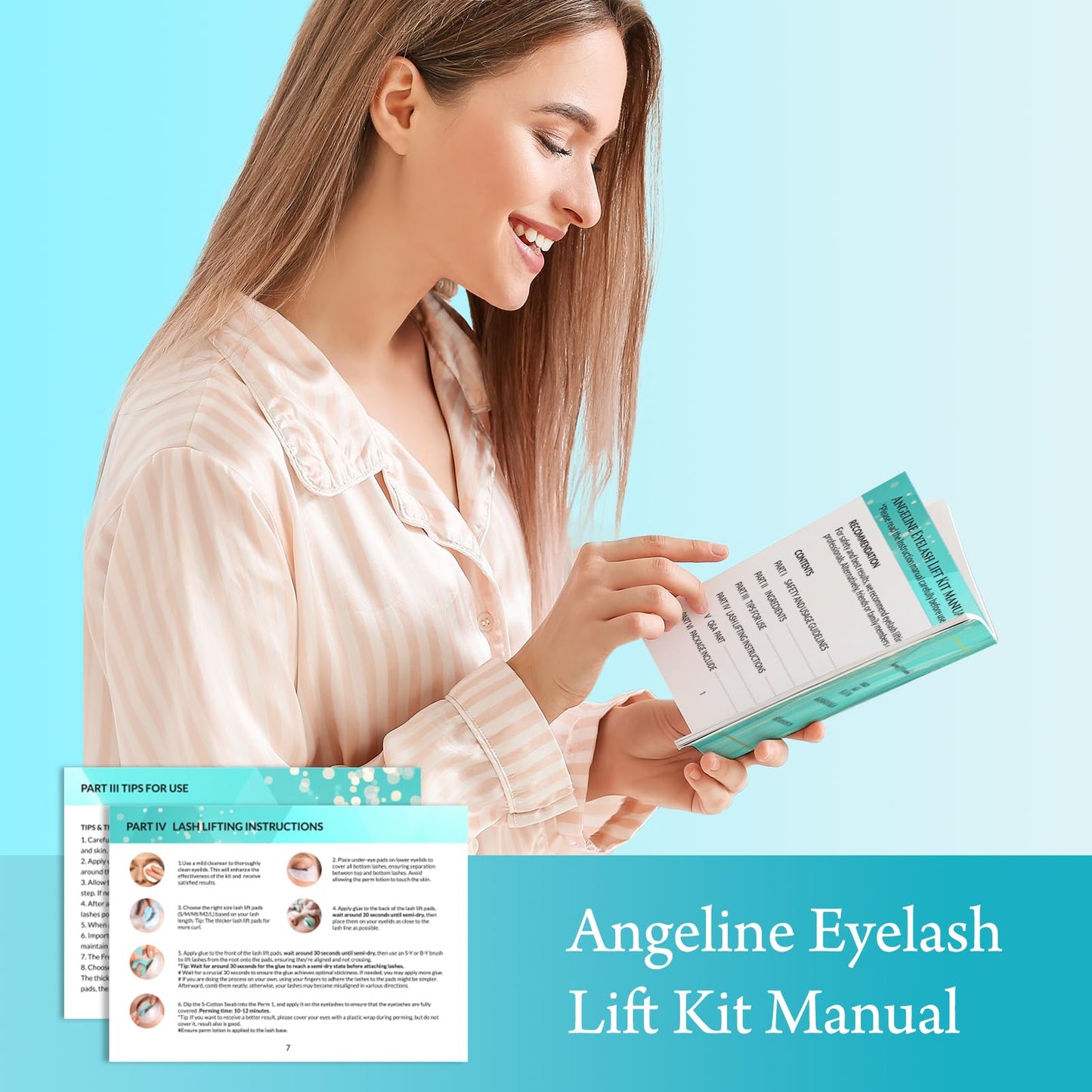 Lash Lift Kit, Eyelash Perm Kit, Semi-Permanent Eyelash Lift Kit, Professional Curling Eyelash Perm Kit, Suitable for Salon & at Home Lash Lift Kit