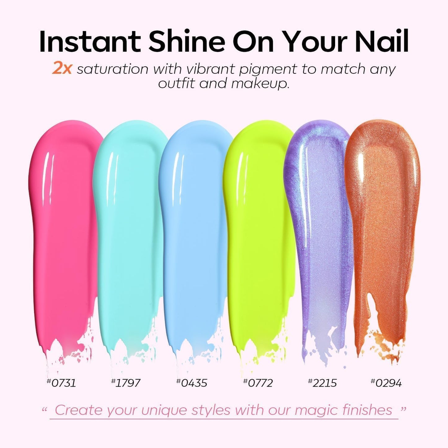 modelones Spring Gel Nail Polish, 6 Colors Tint Neon Hema Free Gel Polish Hot Pink Gittler Purple Blue Orange Yellow Gel Polish Soak Off Uv Led Gel Nail Art Manicure Gift for Girl Women