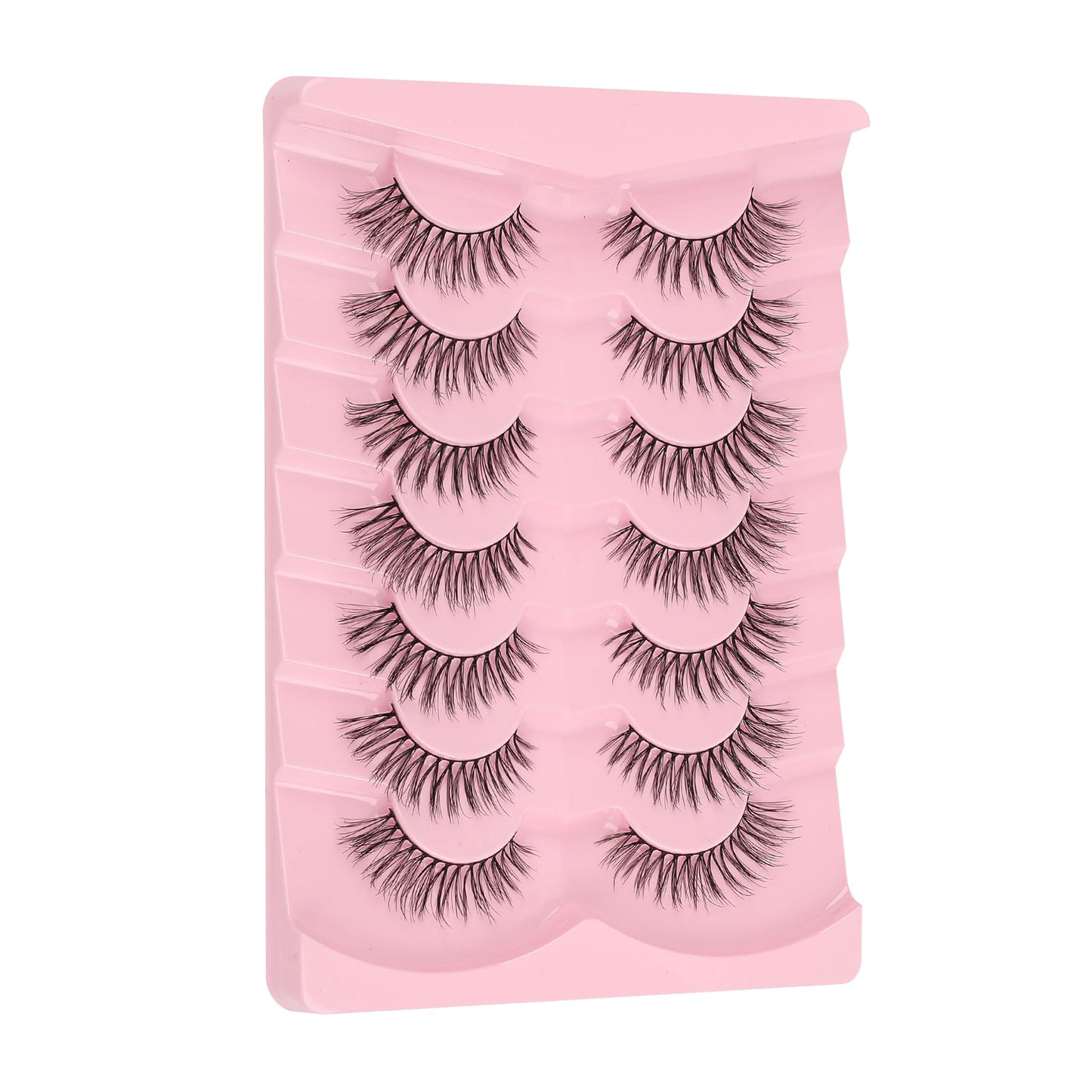Siligli False Eyelashes wispy lashes pack 3D-385, black