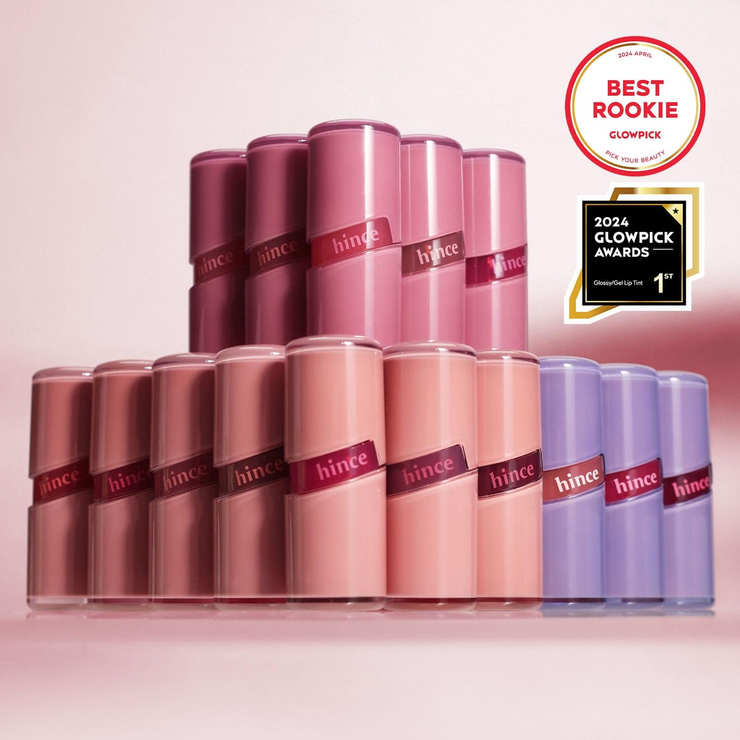 HINCE Raw Glow Gel Tint - Glossy Dewy Lip Tint, Non-Sticky & Long Wearing Lip Gloss for Natural Glass Glow, Moisturizing Liquid Lipstick, Vegan, 0.13 fl.oz. (BITE, 15)