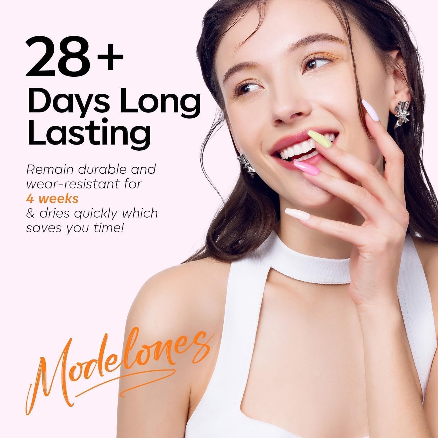 modelones Spring Gel Nail Polish, 6 Colors Tint Neon Hema Free Gel Polish Hot Pink Gittler Purple Blue Orange Yellow Gel Polish Soak Off Uv Led Gel Nail Art Manicure Gift for Girl Women