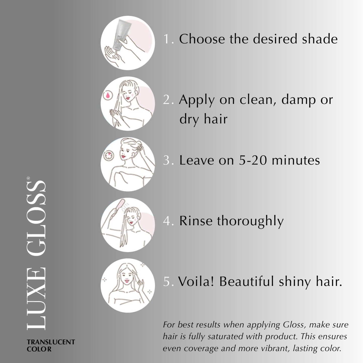 ECRU New York LUXE GLOSS Hair Gloss for Enhanced Color and Glass-Like Shine, Coffee