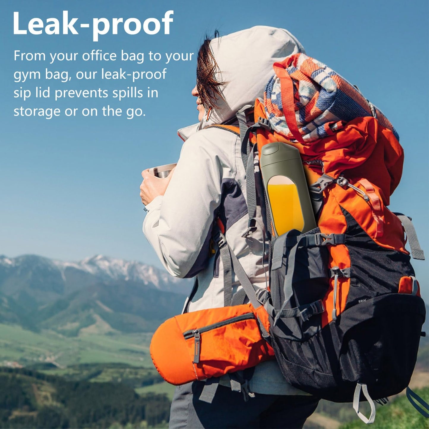 Portable Personal Blender, USB Rechargeable for Smoothie Shakes, with 12 Stainless Steel Blades & 16 Oz/450ML Cup and Extra Handle Lid, for Travel Sports Gym (Green)