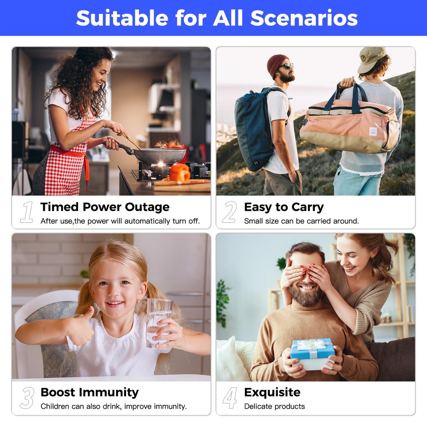 2025 New Hydrogen Water Generator Bottle, Portable Hydrogenated Water Bottle with SPE PEM Technology, 420ml Hydrogen Water Bottle Generator, Rechargeable Ionizer Machine for Home, Office, and Travel