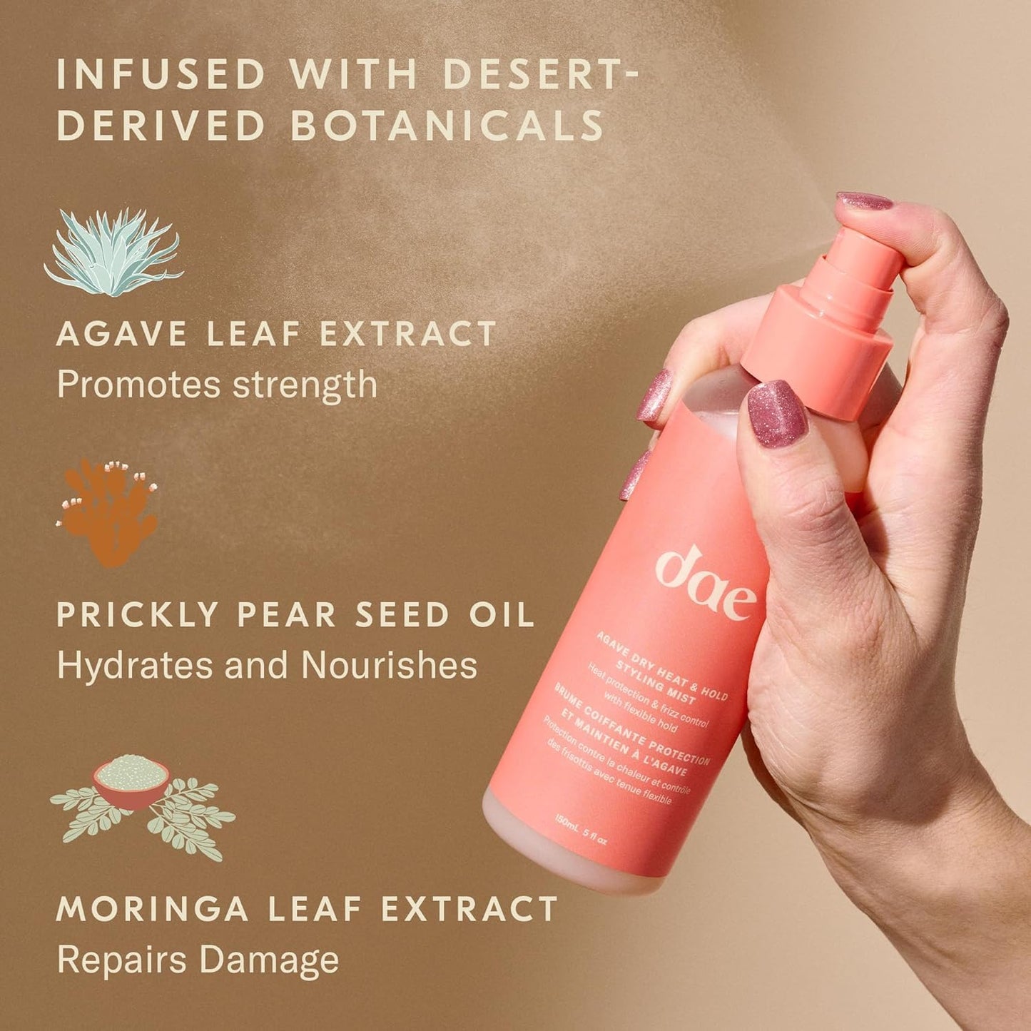 DAE Hair Merry Little Minis Set (3-1 Styling Cream, Signature Shampoo & Conditioner, Dry Heat Mist, Hibiscus Wave Spray & Stargloss Treatment)