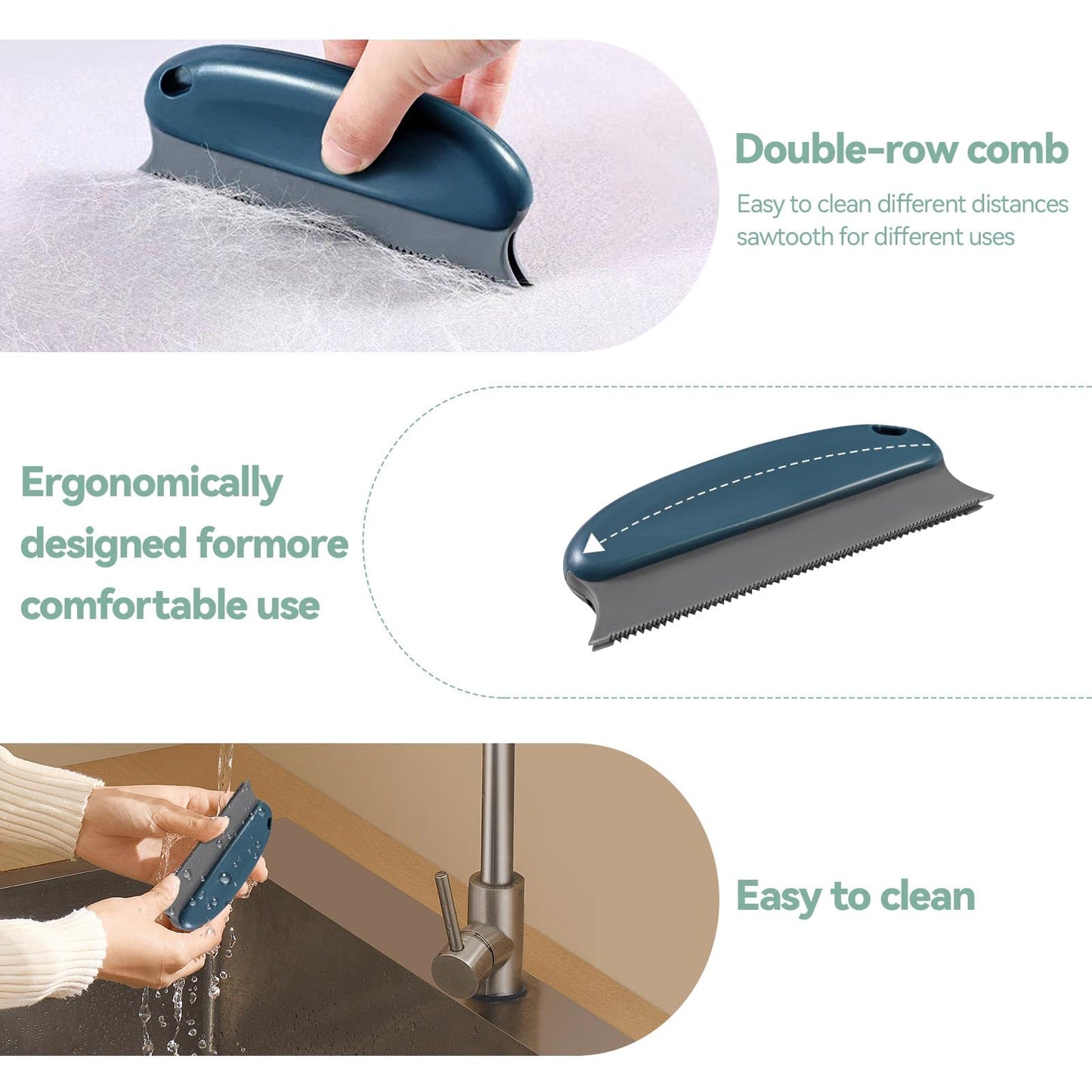 Pet Hair Remover Tool 4-Pack, Dog Cat Hair Remover with 1PCS Pet Grooming Glove, Lint Shaver Cleaner Pro, Portable Carpet Scraper for Carpets, Clothes, Car Mats, Couch, Pet Bed, Furniture