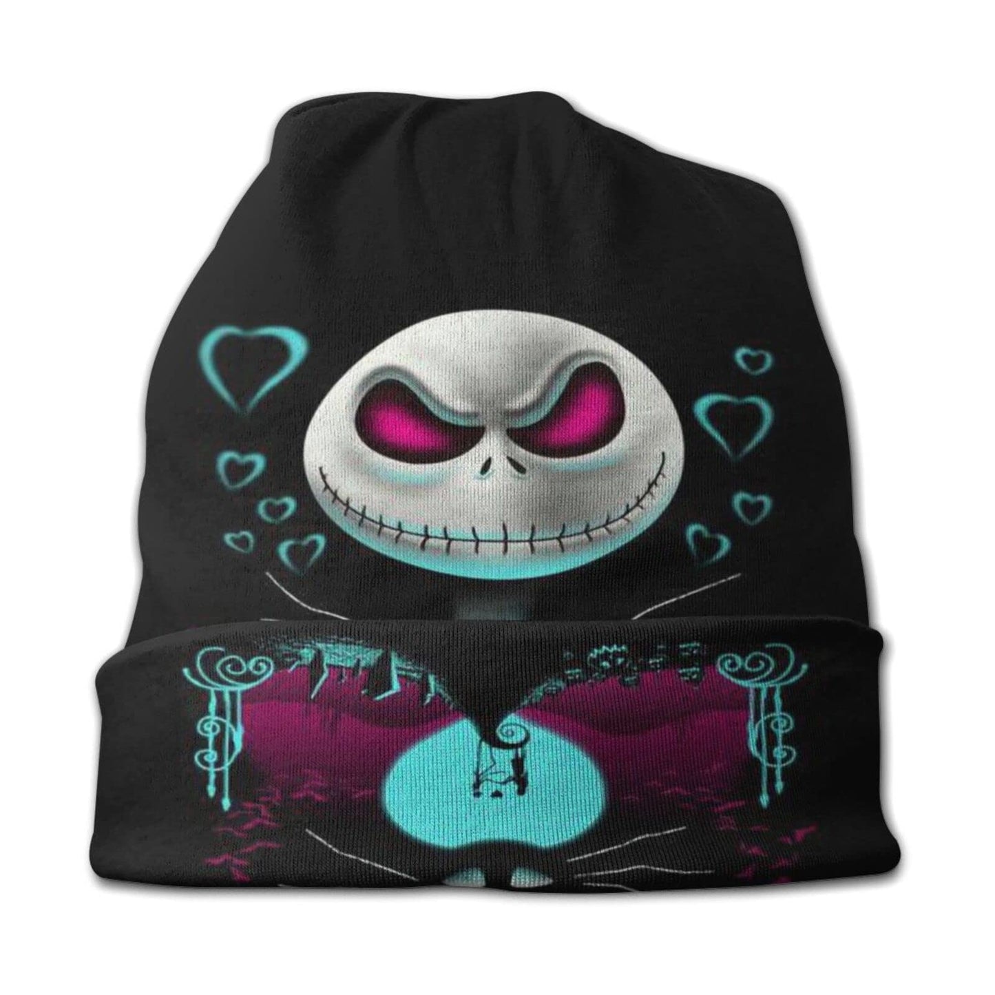 Christmas Skellington Men Women Unisex Adult Beanie Cap Winter Outdoor Slouchy Warm Hat