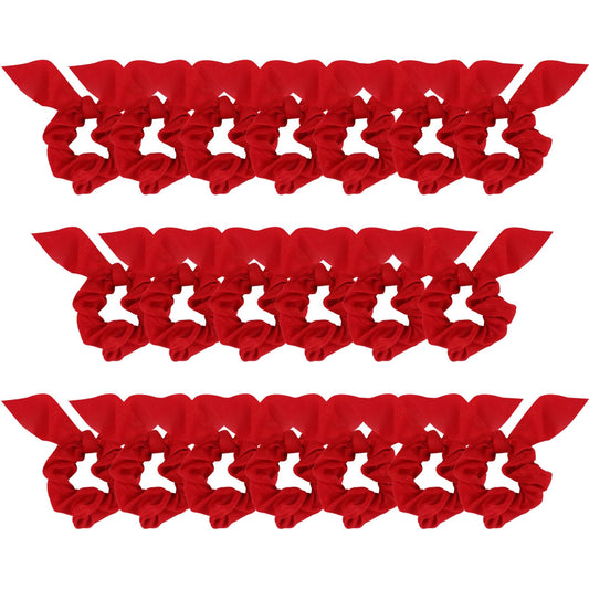 ACO-UINT 20 Pack Satin Hair Accessories for Women - Bow Scrunchies, Bunny Ear Hair Ties with Tails for Thick Hair and Girls