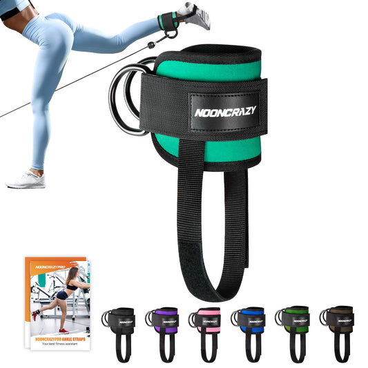 Ankle Strap for Cable Machine Women, Adjustable Gym Cable Ankle Straps for Kickbacks, Glute Workouts, Leg Extensions, Curls, Booty Hip Abductors, Ankle Cuff for Cable Machine Accessories(S-Cyan)