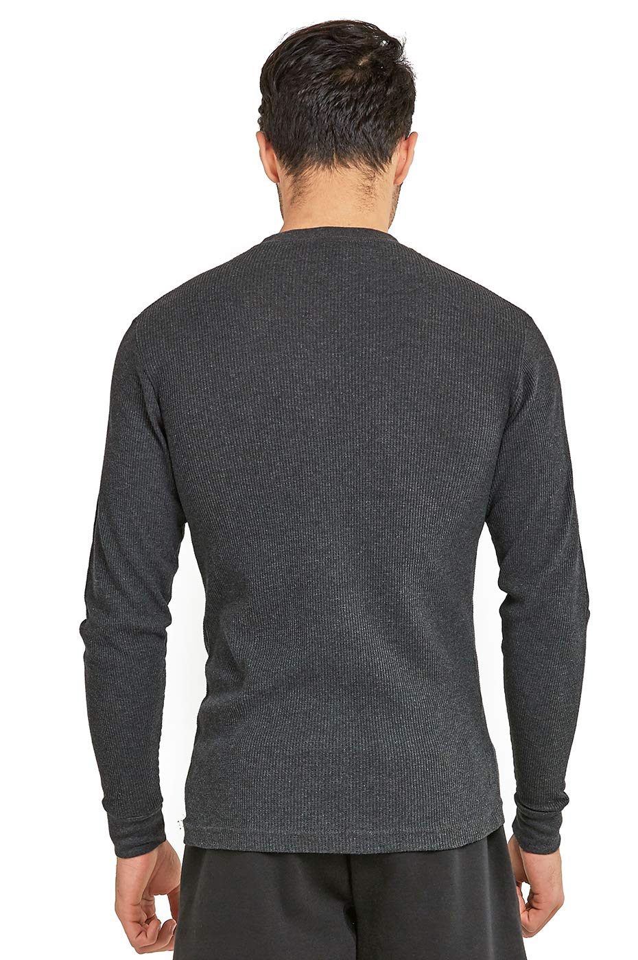 Men's Classic Waffle-Knit Heavy Thermal Top (XL, Charcoal)